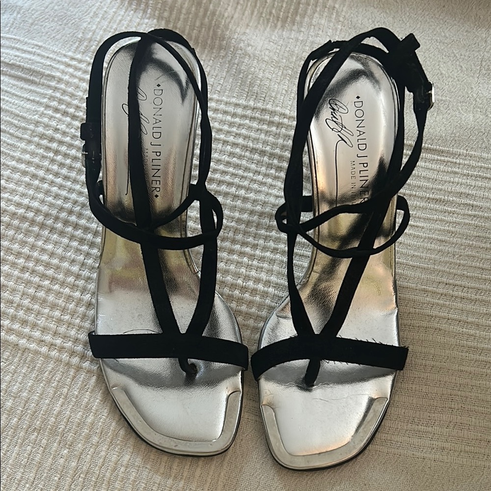 Vintage Donald Pliner ankle wrap heels